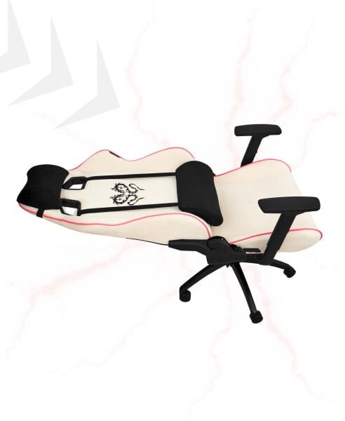 XMAX NO NAME / Rio Plus Balerion Terletmez Kadife Kumaş Beyaz Gaming Oyuncu Koltuğu / 120 Kg Taşır