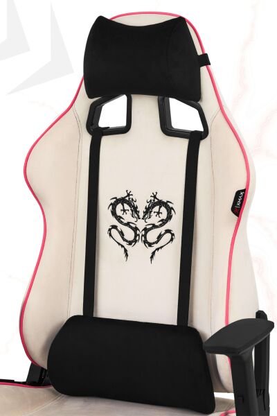 XMAX NO NAME / Rio Plus Balerion Terletmez Kadife Kumaş Beyaz Gaming Oyuncu Koltuğu / 120 Kg Taşır