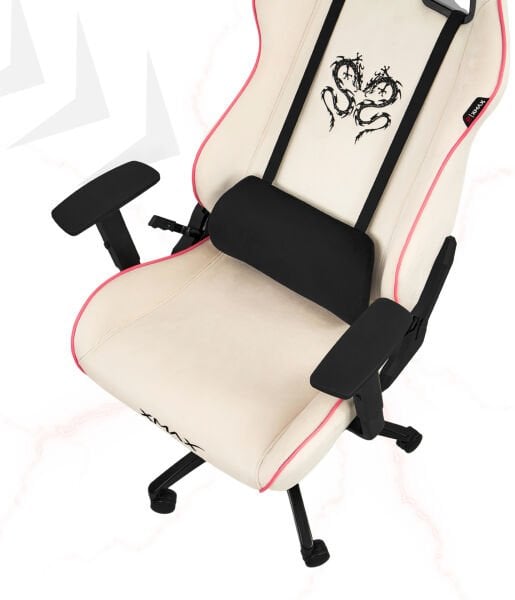 XMAX NO NAME / Rio Plus Balerion Terletmez Kadife Kumaş Beyaz Gaming Oyuncu Koltuğu / 120 Kg Taşır