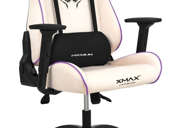 XMAX / Rio Plus Balerion Terletmez Kadife Kumaş Beyaz Gaming Oyuncu Koltuğu / 120 Kg Taşır