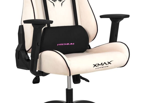 XMAX / Rio Plus Balerion Terletmez Kadife Kumaş Beyaz Gaming Oyuncu Koltuğu / 120 Kg Taşır