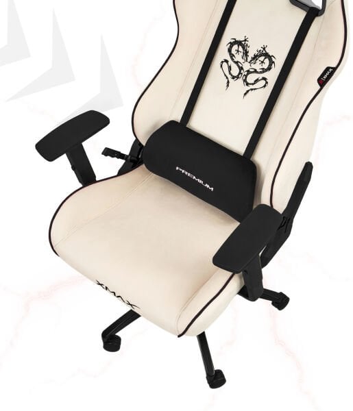 XMAX / Rio Plus Balerion Terletmez Kadife Kumaş Beyaz Gaming Oyuncu Koltuğu / 120 Kg Taşır