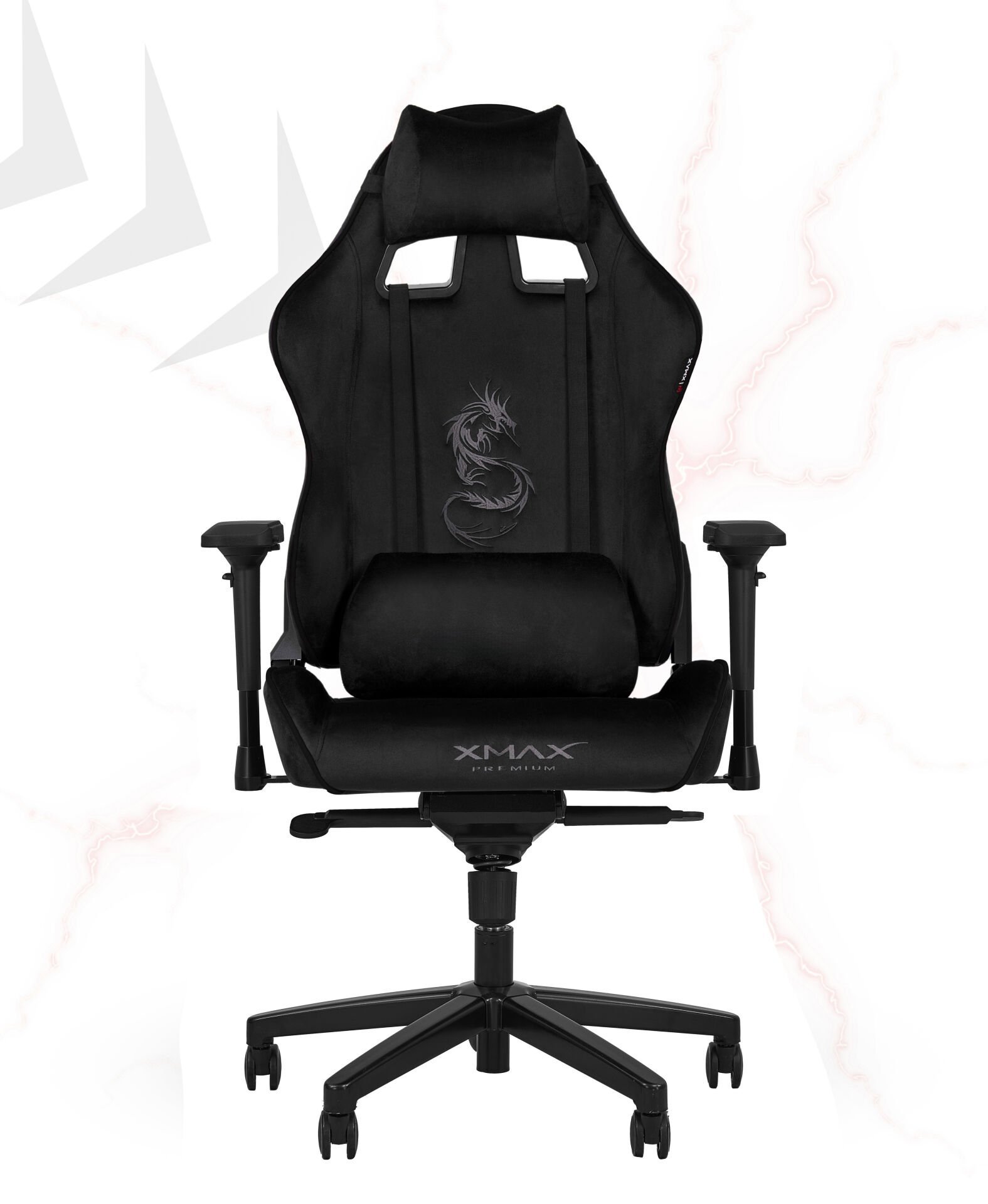 XMAX-Pro NO NAME / Rio Balerion 4D Kol Orijinal Yarasa Mekanizmalı Siyah Oyuncu Koltuğu / 150 KG TAŞIR
