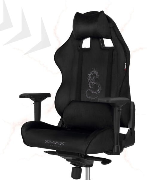 XMAX-Pro NO NAME / Rio Balerion 4D Kol Orijinal Yarasa Mekanizmalı Siyah Oyuncu Koltuğu / 150 KG TAŞIR - KOL PEDİ VE PUF HEDİYELİ