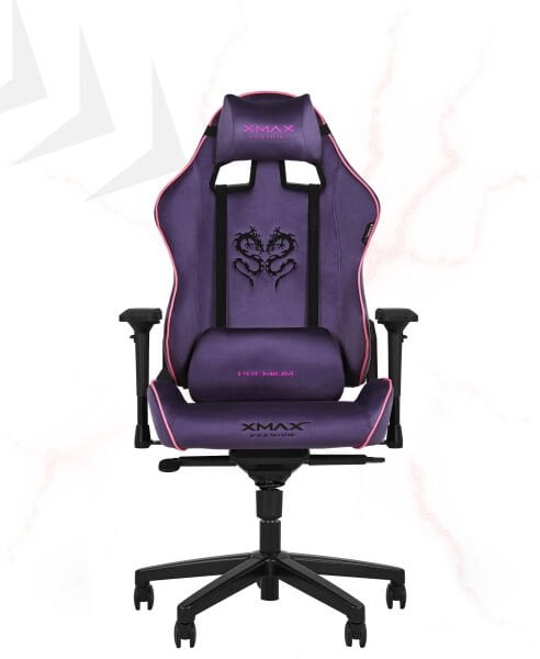 XMAX-Pro / Rio Balerion 4D Kol Orijinal Yarasa Mekanizmalı Mor Oyuncu Koltuğu / 150 KG TAŞIR - KOL PEDİ VE PUF HEDİYELİ