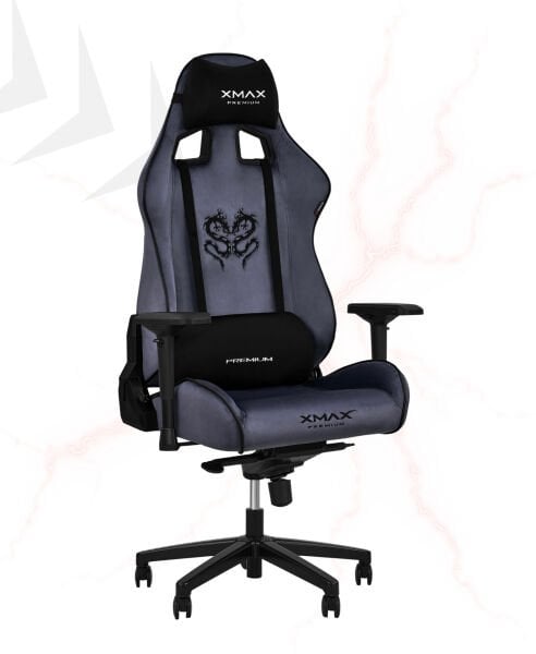 XMAX-Pro / Rio Plus Balerion 4D Kol Orijinal Yarasa Mekanizmalı Antrasit Oyuncu Koltuğu / 150 KG TAŞIR - KOL PEDİ VE PUF HEDİYELİ