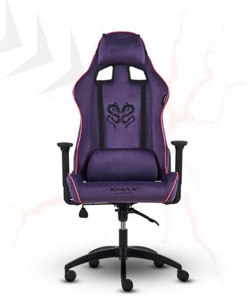 XMAX NO NAME / Rio Plus Balerion Terletmez Kadife Kumaş Mor Gaming Oyuncu Koltuğu / 120 Kg Taşır