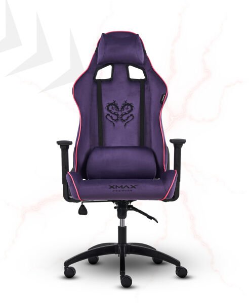 XMAX NO NAME / Rio Plus Balerion Terletmez Kadife Kumaş Mor Gaming Oyuncu Koltuğu / 120 Kg Taşır