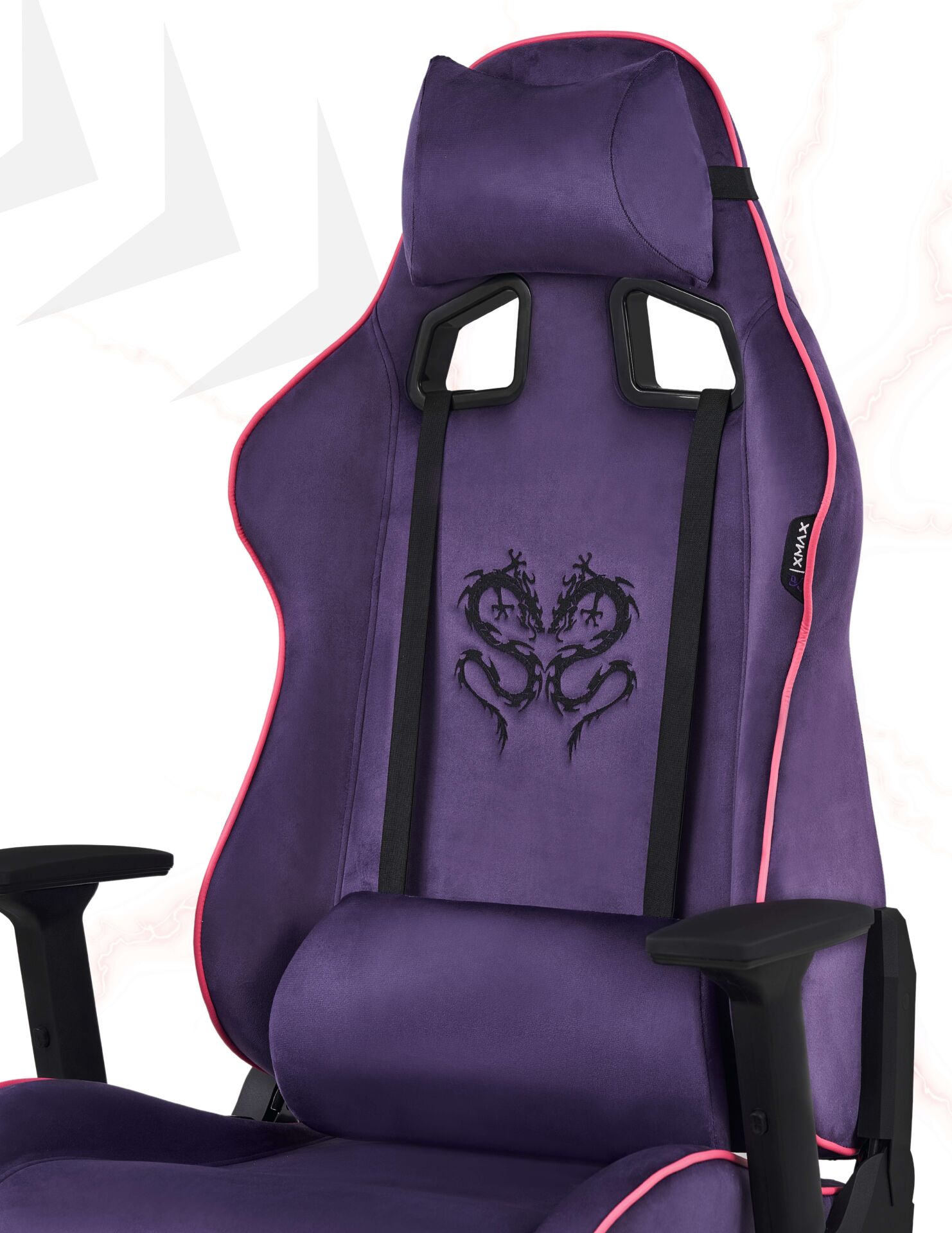 XMAX NO NAME / Rio Plus Balerion Terletmez Kadife Kumaş Mor Gaming Oyuncu Koltuğu / 120 Kg Taşır