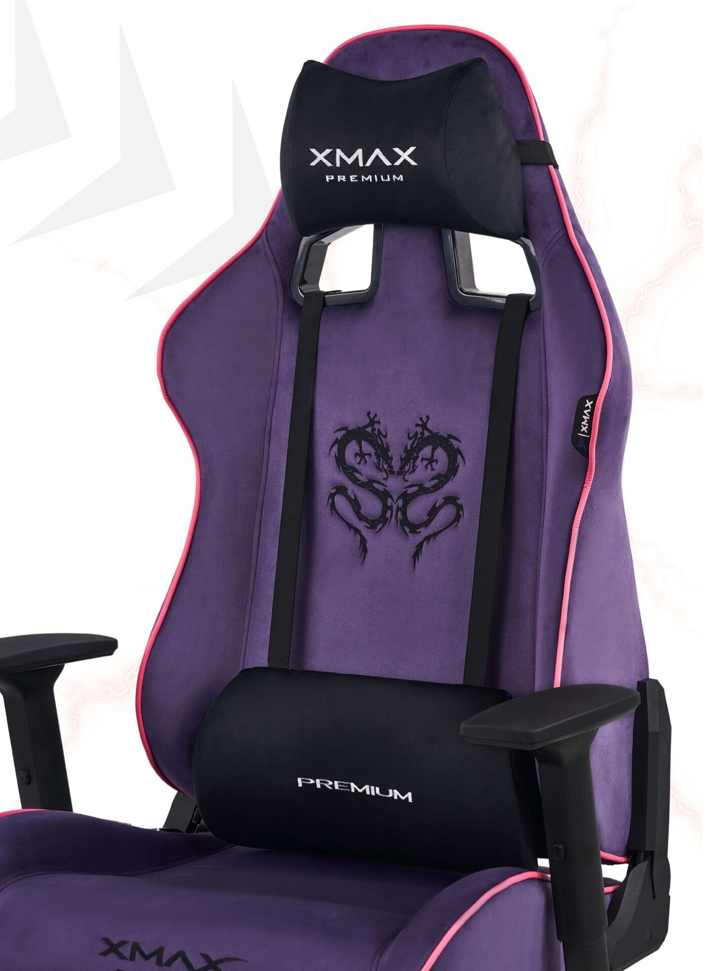 XMAX / Rio Plus Balerion Terletmez Kadife Kumaş Mor Gaming Oyuncu Koltuğu / 120 Kg Taşır