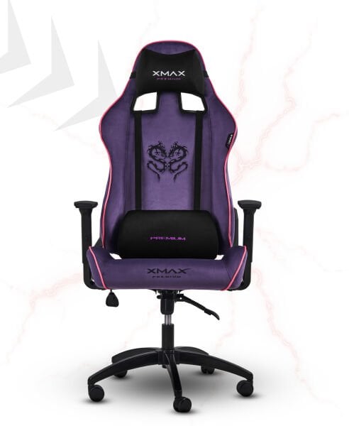 XMAX / Rio Plus Balerion Terletmez Kadife Kumaş Mor Gaming Oyuncu Koltuğu / 120 Kg Taşır