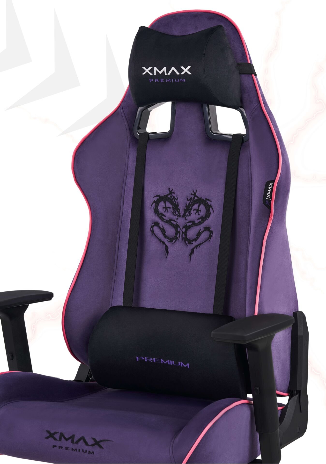 XMAX / Rio Plus Balerion Terletmez Kadife Kumaş Mor Gaming Oyuncu Koltuğu / 120 Kg Taşır