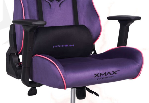 XMAX / Rio Plus Balerion Terletmez Kadife Kumaş Mor Gaming Oyuncu Koltuğu / 120 Kg Taşır