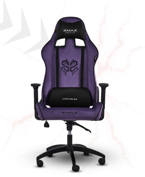 XMAX / Rio Plus Balerion Terletmez Kadife Kumaş Mor Gaming Oyuncu Koltuğu / 120 Kg Taşır