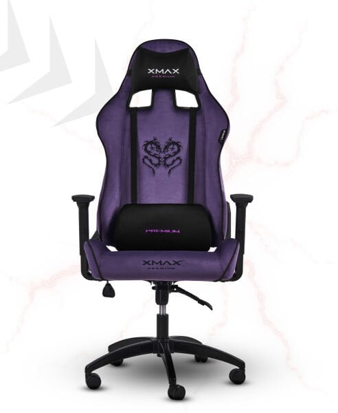 XMAX / Rio Plus Balerion Terletmez Kadife Kumaş Mor Gaming Oyuncu Koltuğu / 120 Kg Taşır