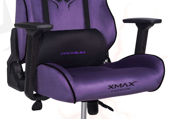 Mor Oyuncu Koltuğu Siyah Yastık – XMAX Rio Plus Bilgisayar Sandalyesi