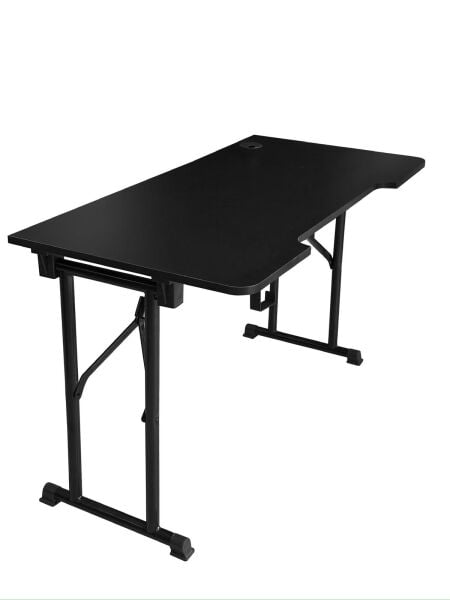 JetKur Siyah Bilgisayar Oyuncu Masası 140x70cm Sallanmaz Metal Ayaklı - Pratik Kurulum