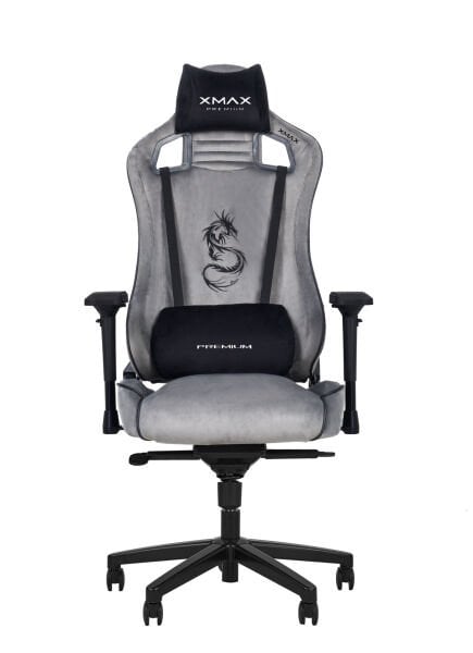 XMAX-Pro / Maximus 4D Kol Orijinal Yarasa Mekanizmalı Gri Oyuncu Koltuğu / 150 KG TAŞIR - KOL PEDİ VE PUF HEDİYELİ