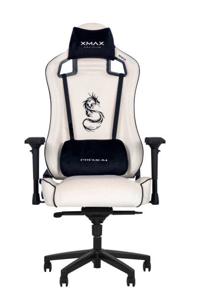 XMAX-Pro / Maximus 4D Kol Orijinal Yarasa Mekanizmalı Beyaz Oyuncu Koltuğu / 150 KG TAŞIR