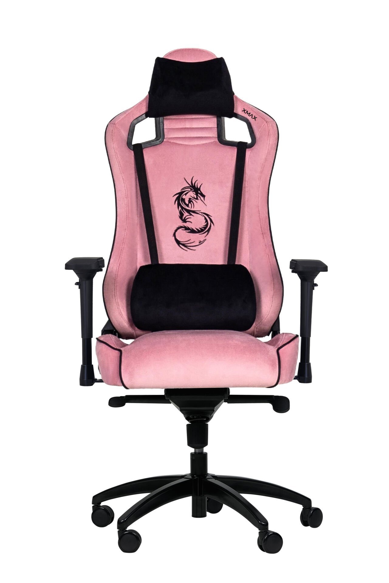 XMAX-Pro NO NAME / Maximus 4D Kol Orijinal Yarasa Mekanizmalı Pembe Oyuncu Koltuğu / 150 KG TAŞIR