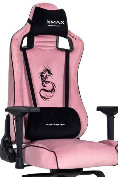 XMAX-Pro / Maximus 4D Kol Orijinal Yarasa Mekanizmalı Pembe Oyuncu Koltuğu / 150 KG TAŞIR - KOL PEDİ VE PUF HEDİYELİ