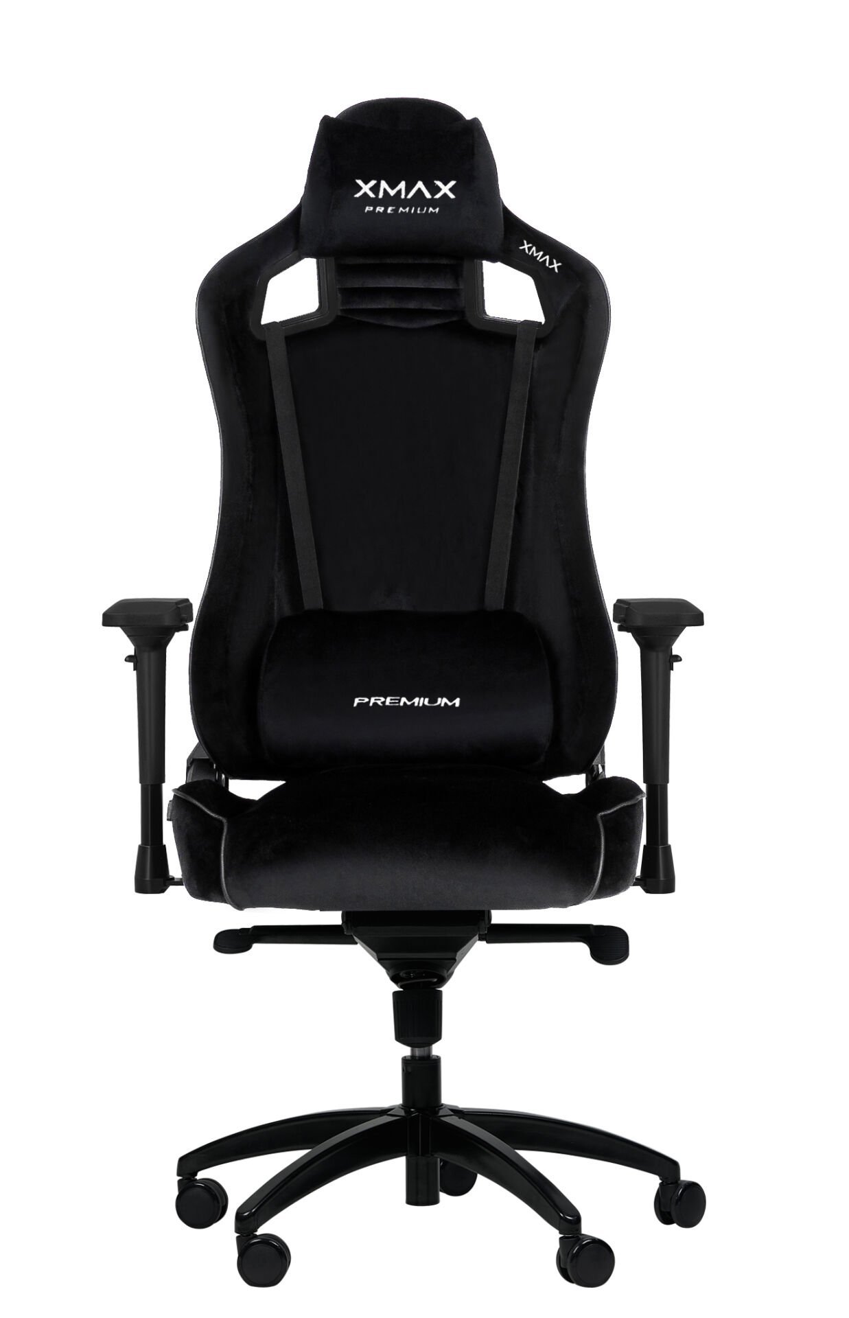 XMAX-Pro / Maximus 4D Kol Orijinal Yarasa Mekanizmalı Siyah Oyuncu Koltuğu / 150 KG TAŞIR - KOL PEDİ VE PUF HEDİYELİ