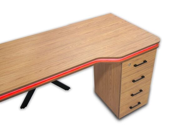 XMAX Zyra 160x80cm Işıklı MDF Çalışma Yada Oyun Masası Renk: Başak Meşe