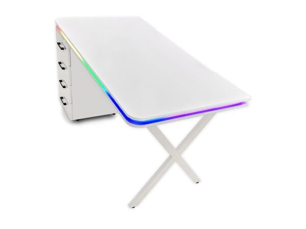 XMAX Zyra 140x80cm Beyaz Işıklı MDF Çalışma Yada Oyun Masası