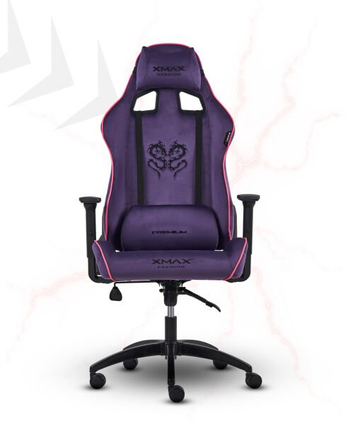 XMAX / Rio Plus Balerion Terletmez Kadife Kumaş Mor Gaming Oyuncu Koltuğu / 120 Kg Taşır