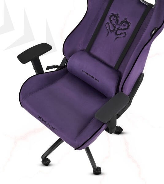 XMAX / Rio Plus Balerion Terletmez Kadife Kumaş Mor Gaming Oyuncu Koltuğu / 120 Kg Taşır
