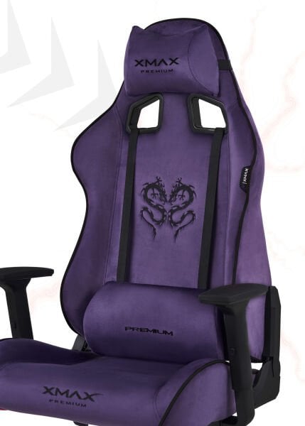 XMAX / Rio Plus Balerion Terletmez Kadife Kumaş Mor Gaming Oyuncu Koltuğu / 120 Kg Taşır