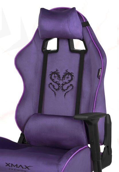 XMAX NO NAME / Rio Balerion Terletmez Kadife Kumaş Mor Gaming Oyuncu Koltuğu / 120 Kg Taşır