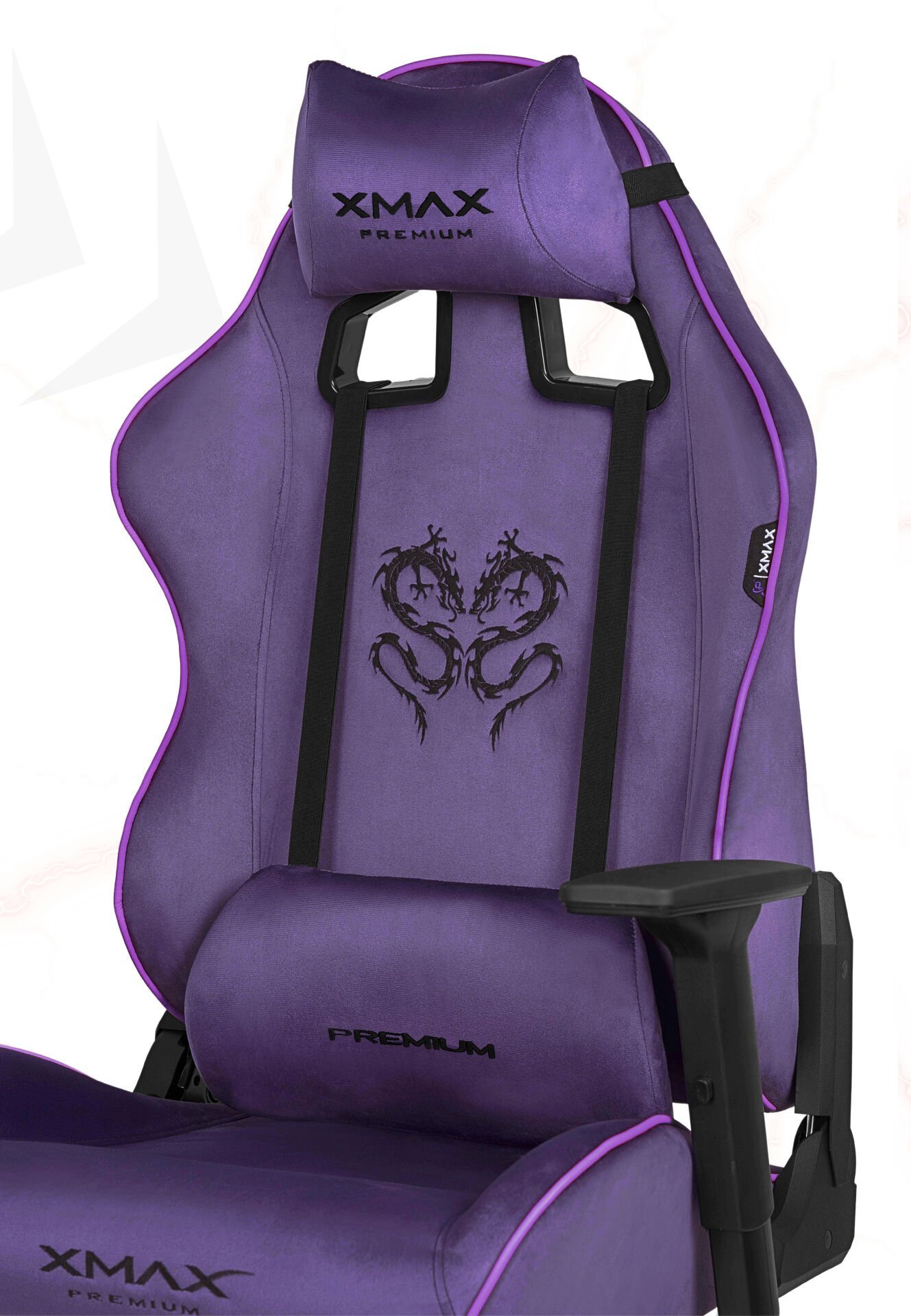 XMAX / Rio Balerion Terletmez Kadife Kumaş Mor Gaming Oyuncu Koltuğu / 120 Kg Taşır