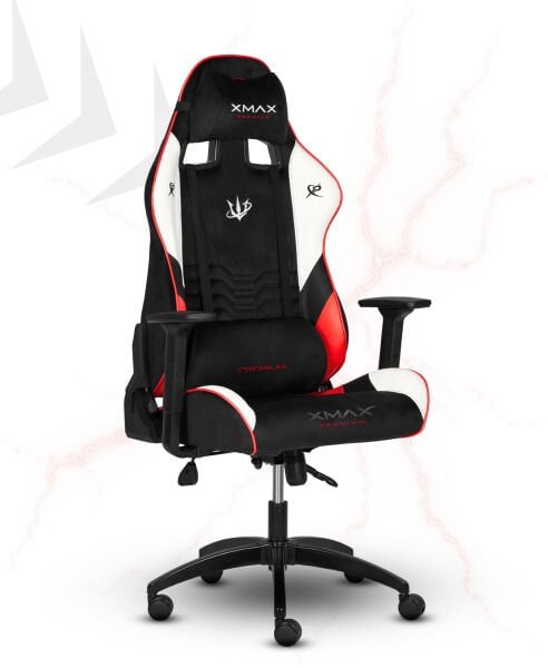 XMAX / Rio Plus Terletmez Kısmi Derili Kadife Kumaş Kırmızı/Siyah Gaming Oyuncu Koltuğu / 120 Kg Taşır