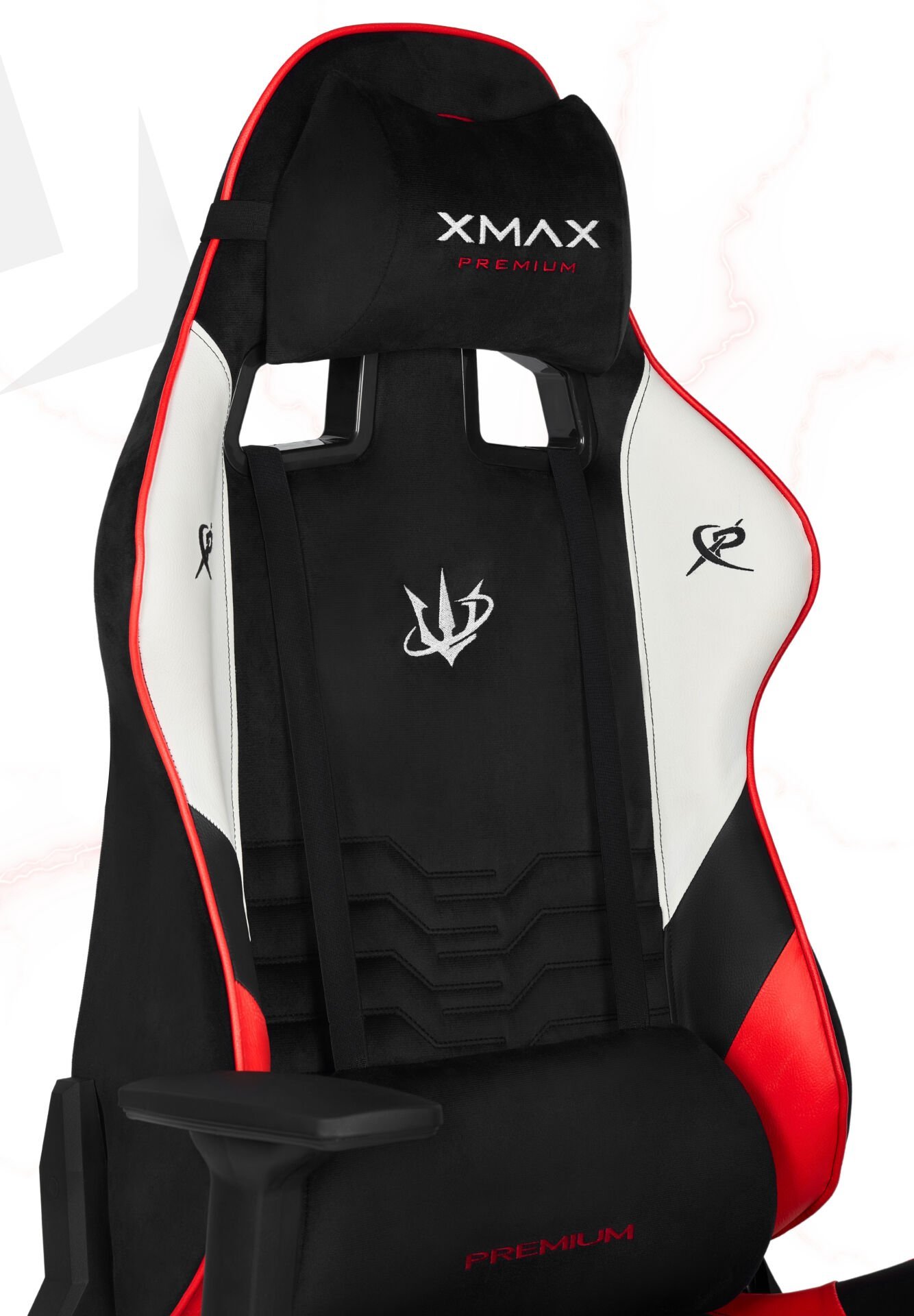 XMAX / Rio Plus Terletmez Kısmi Derili Kadife Kumaş Kırmızı/Siyah Gaming Oyuncu Koltuğu / 120 Kg Taşır