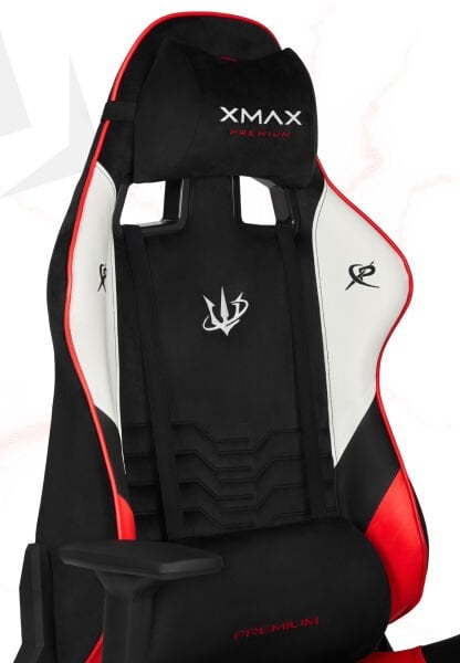 XMAX / Rio Plus Terletmez Kısmi Derili Kadife Kumaş Kırmızı/Siyah Gaming Oyuncu Koltuğu / 120 Kg Taşır