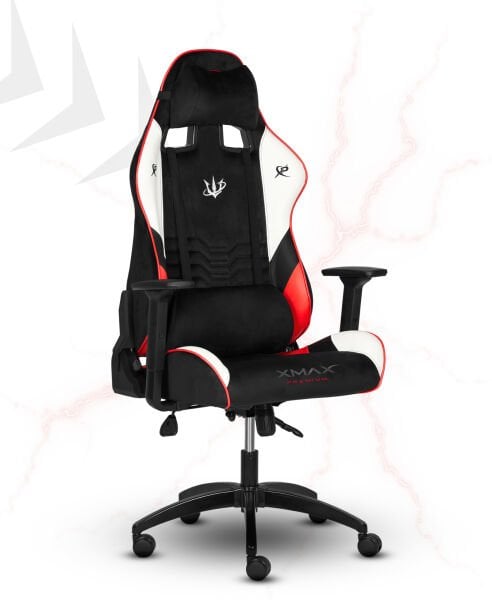 XMAX / Rio Plus Terletmez Kısmi Derili Kadife Kumaş Kırmızı/Siyah Gaming Oyuncu Koltuğu / 120 Kg Taşır