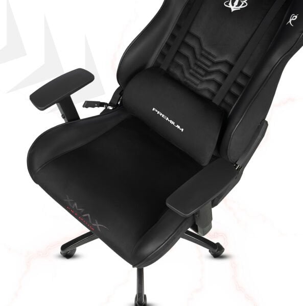 XMAX / Rio Plus Terletmez Kısmi Derili Kadife Kumaş Siyah Gaming Oyuncu Koltuğu / 120 Kg Taşır