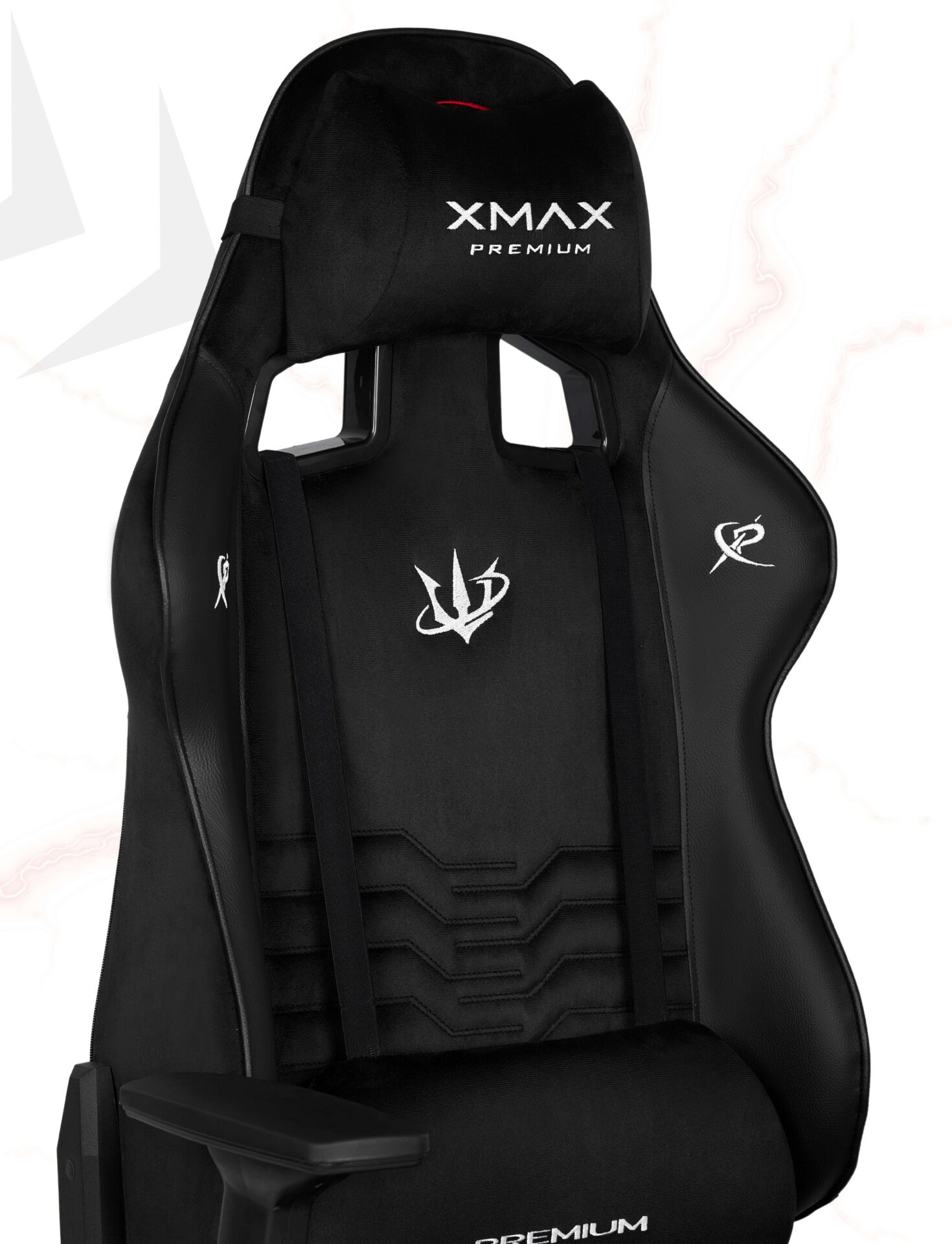 XMAX / Rio Plus Terletmez Kısmi Derili Kadife Kumaş Siyah Gaming Oyuncu Koltuğu / 120 Kg Taşır