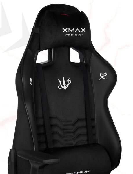 XMAX / Rio Plus Terletmez Kısmi Derili Kadife Kumaş Siyah Gaming Oyuncu Koltuğu / 120 Kg Taşır
