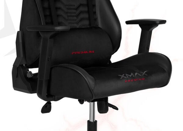 XMAX / Rio Plus Terletmez Kısmi Derili Kadife Kumaş Siyah Gaming Oyuncu Koltuğu / 120 Kg Taşır