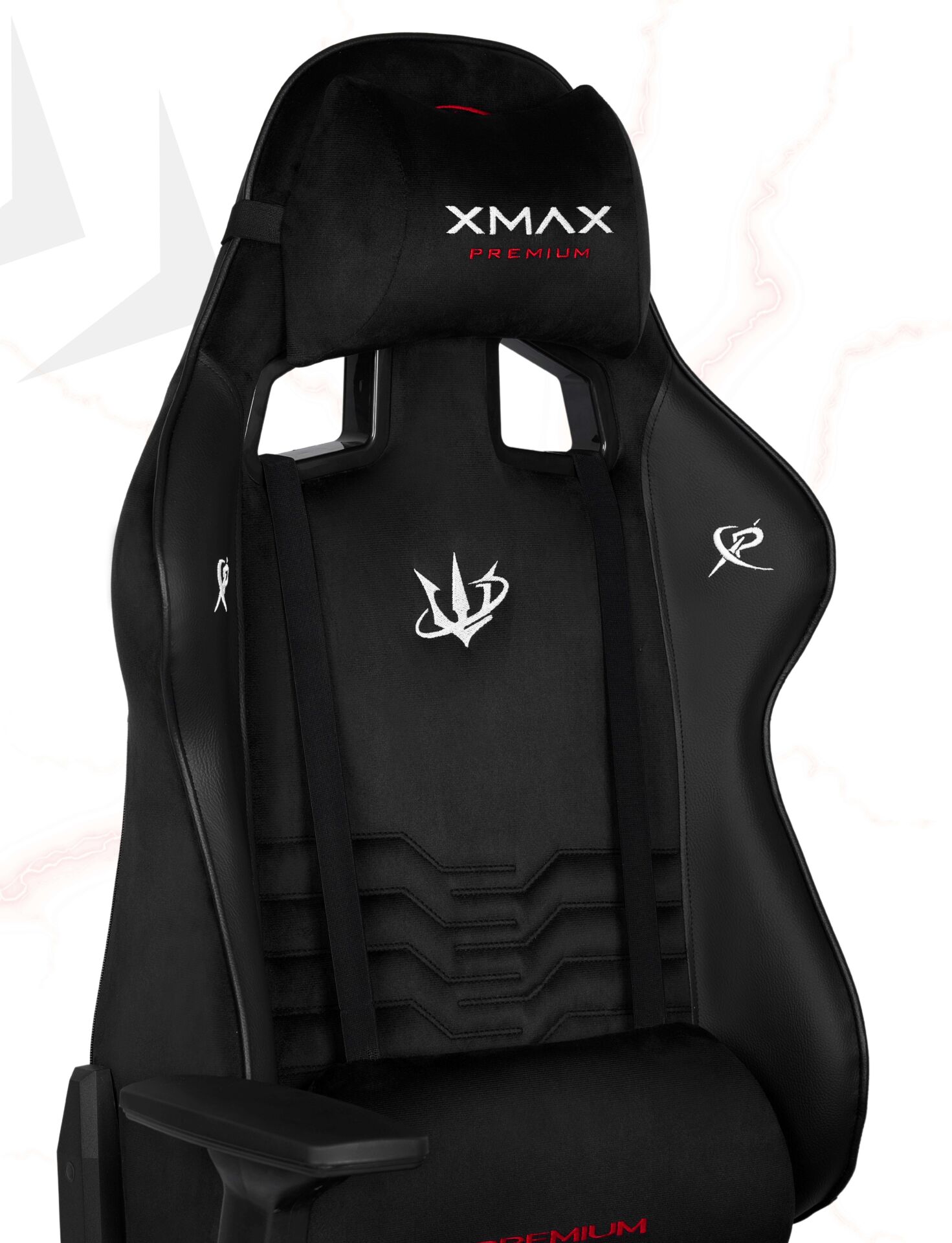 XMAX / Rio Plus Terletmez Kısmi Derili Kadife Kumaş Siyah Gaming Oyuncu Koltuğu / 120 Kg Taşır