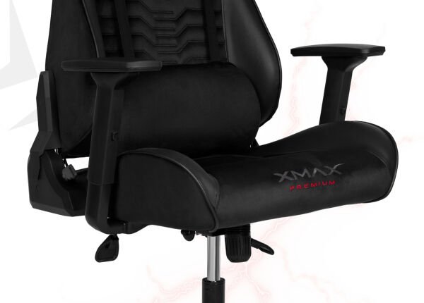 XMAX NO NAME  / Rio Plus Terletmez Kısmi Derili Kadife Kumaş Siyah Gaming Oyuncu Koltuğu / 120 Kg Taşır