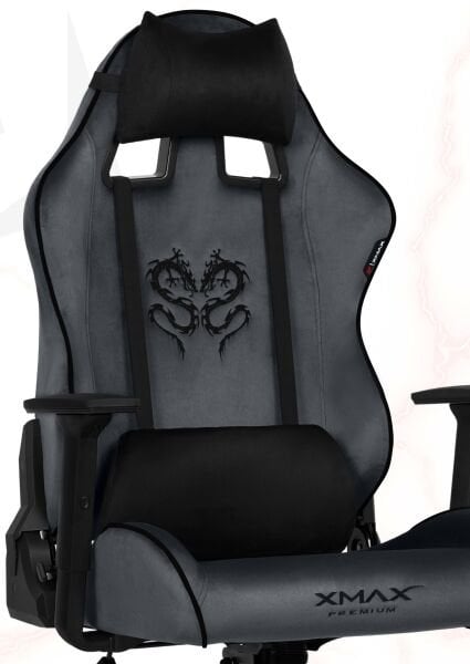 XMAX NO NAME / Rio Balerion Terletmez Kadife Kumaş Koyu Gri Gaming Oyuncu Koltuğu / 120 Kg Taşır