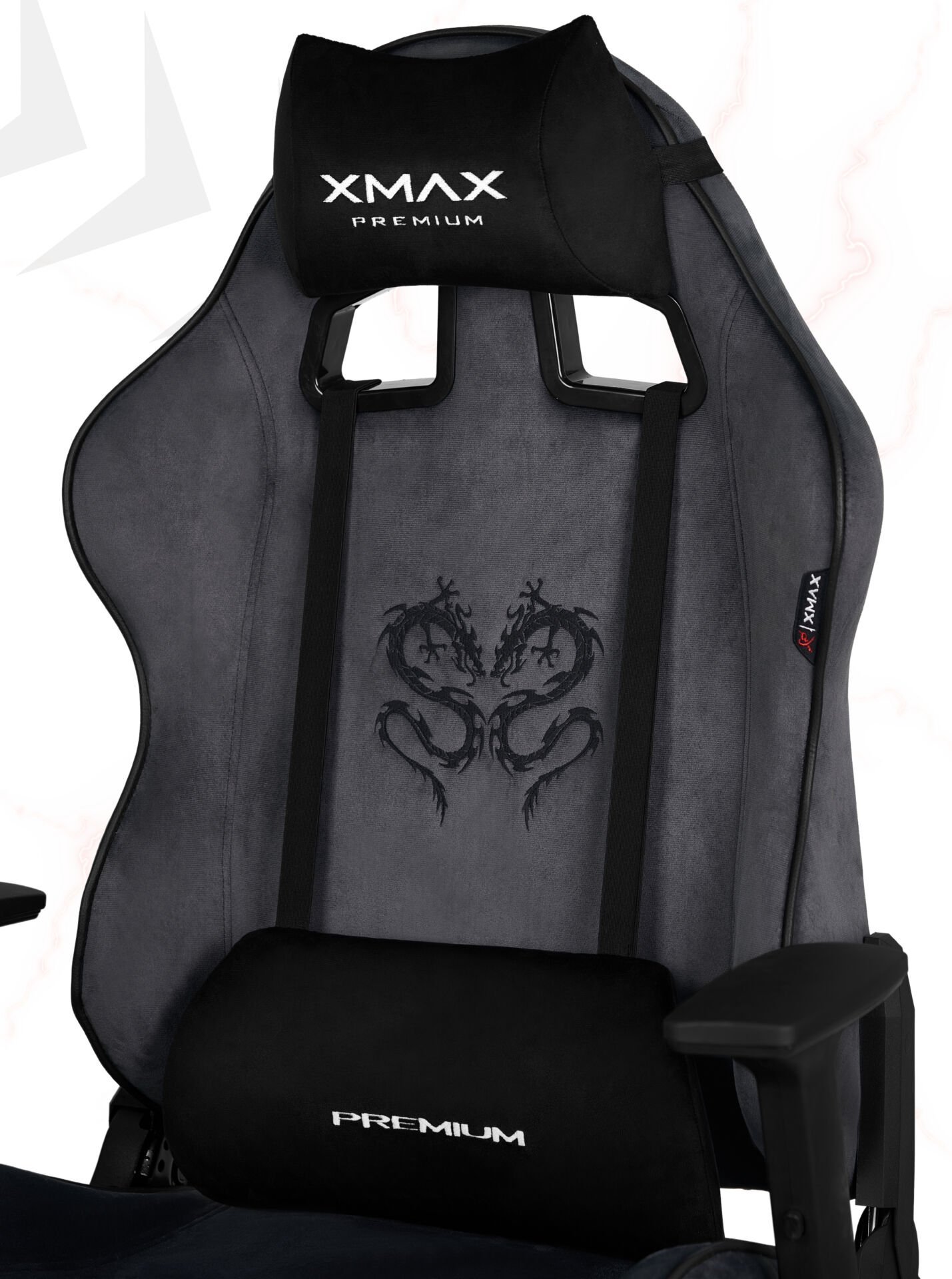 XMAX / Rio Balerion Terletmez Kadife Kumaş Koyu Gri Gaming Oyuncu Koltuğu / 120 Kg Taşır
