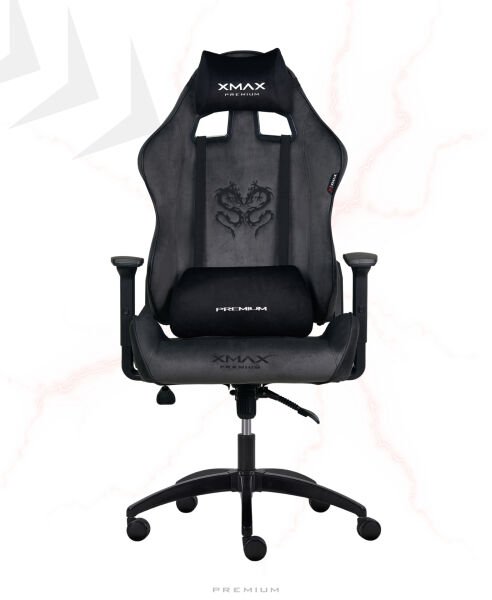 XMAX / Rio Balerion Terletmez Kadife Kumaş Koyu Gri Gaming Oyuncu Koltuğu / 120 Kg Taşır