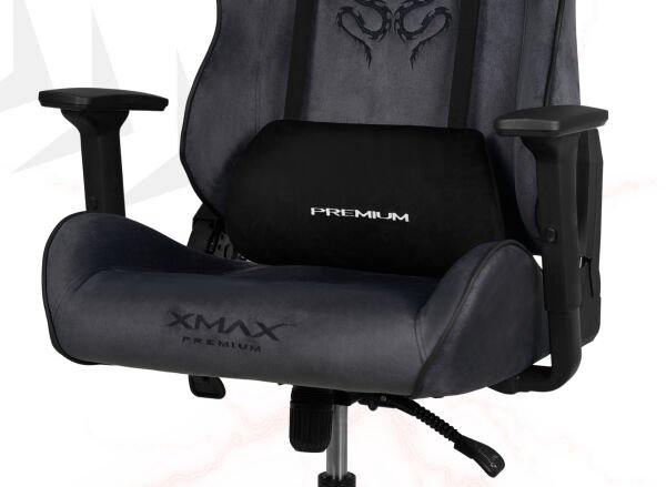 XMAX / Rio Balerion Terletmez Kadife Kumaş Koyu Gri Gaming Oyuncu Koltuğu / 120 Kg Taşır