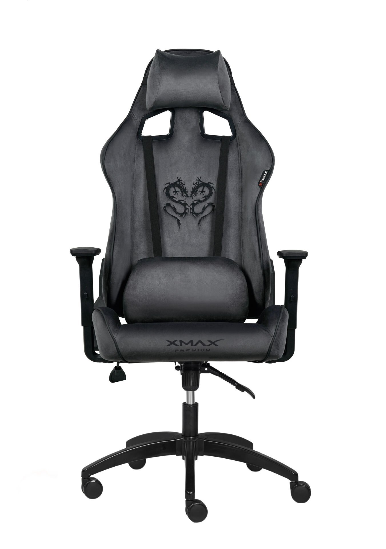 XMAX / Rio Plus Balerion Terletmez Kadife Kumaş Koyu Gri Gaming Oyuncu Koltuğu / 120 Kg Taşır