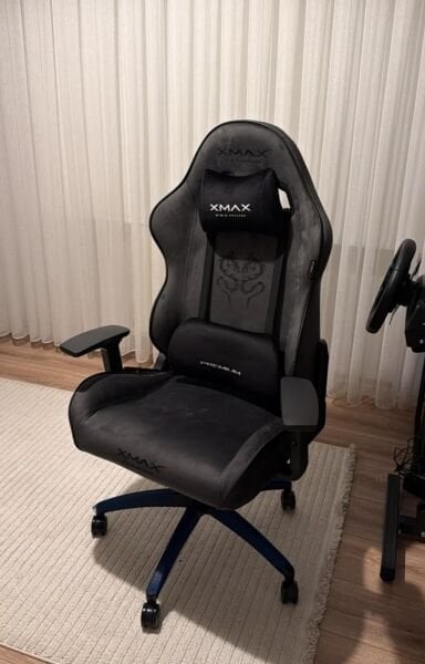 XMAX / Rio Balerion Terletmez Kadife Kumaş Koyu Gri Gaming Oyuncu Koltuğu / 120 Kg Taşır