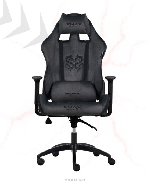 XMAX / Rio Balerion Terletmez Kadife Kumaş Koyu Gri Gaming Oyuncu Koltuğu / 120 Kg Taşır